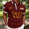 Washington Commanders NFL Burgundy and Gold Men's Short Sleeve Polo Shirt