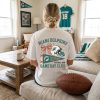 Miami Dolphins Football Mom Game Day Club Retro Coquette Bow Graphic T-Shirt