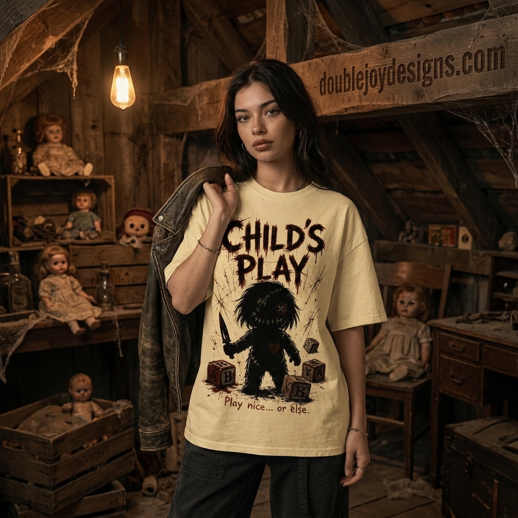 Child’s Play Creepy Doll Vintage Horror Movie Graphic Halloween T-Shirt Child’s Play Creepy Doll Vintage Horror Movie Graphic Halloween T-Shirt