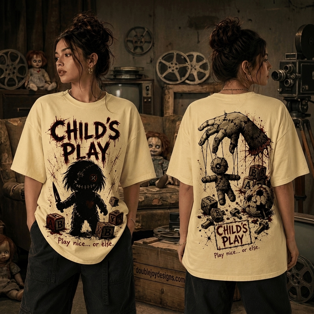 Child’s Play Creepy Doll Vintage Horror Movie Graphic Halloween T-Shirt Child’s Play Creepy Doll Vintage Horror Movie Graphic Halloween T-Shirt