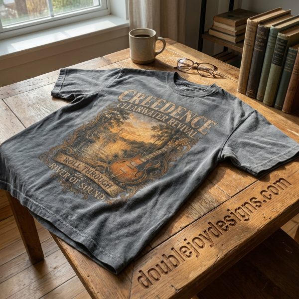 Creedence Clearwater Revival CCR Roll Through the River of Sound Vintage Washed Graphic T-Shirt