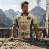 Lord of the Rings Middle Earth Fellowship 3D Embossed Vintage Polo Shirt