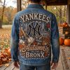New York Yankees Autumn in the Bronx Embellished Pearl Denim Jacket