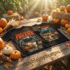 Eight Legged Freaks Peanuts Charlie Brown Snoopy Giant Spider Halloween Graphic T-Shirt