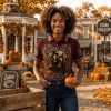 Gilmore Girls Stars Hollow Halloween Witch Cozy Fall Premium Embossed Polo Shirt