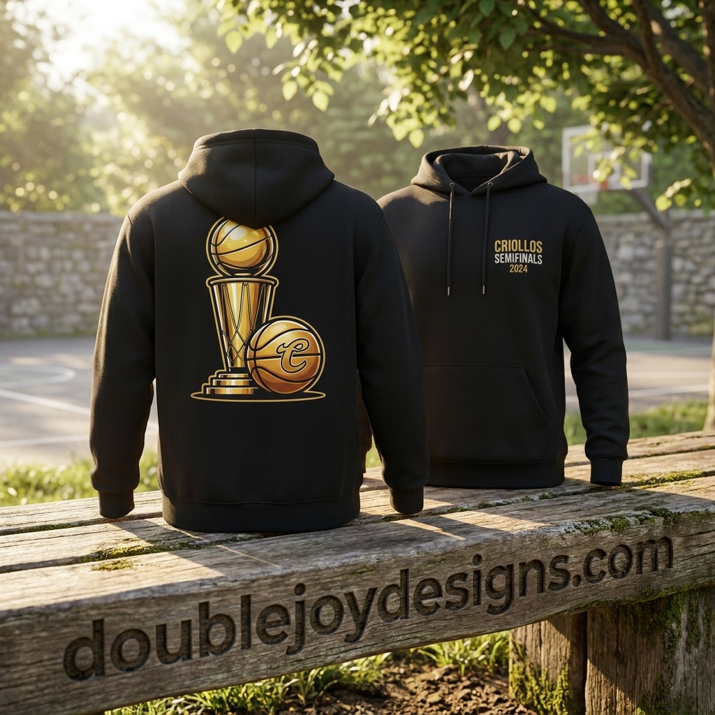 Criollos de Caguas BSN Basketball 2024 Semifinals Golden Trophy Black Pullover Hoodie Criollos de Caguas BSN Basketball 2024 Semifinals Golden Trophy Black Pullover Hoodie
