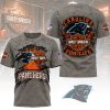 Carolina Panthers NFL Harley Davidson For Life Distressed Grey Graphic 3D T-Shirt