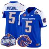 Men's Boise State Broncos Maddux Madsen #4 2025 Mountain West Champions Vapor Limited Stitched Football Jersey
