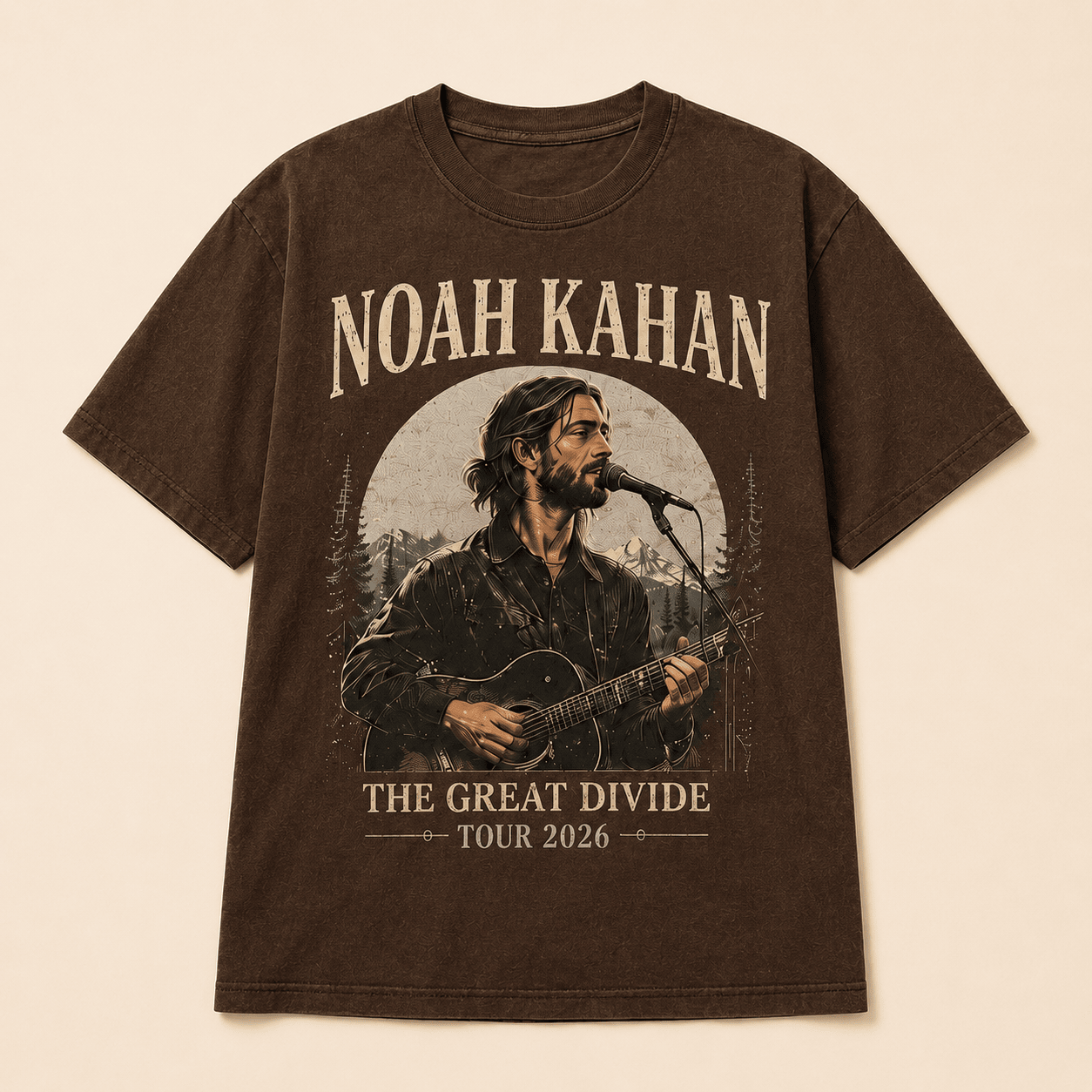 Noah Kahan The Great Divide Tour 2026 Vintage Double Sided Retro Concert T-Shirt Noah Kahan The Great Divide Tour 2026 Vintage Double Sided Retro Concert T-Shirt