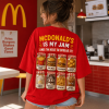 McDonald's Is My Jam Fast Food Favorites Double Sided Graphic Red T-Shirt