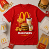 McDonald's Is My Jam Fast Food Favorites Double Sided Graphic Red T-Shirt