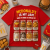 McDonald's Is My Jam Fast Food Favorites Double Sided Graphic Red T-Shirt
