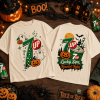 7UP Lucky Sips Haunted Nights Halloween Retro Pumpkin Ghost Cream T-Shirt