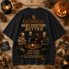 Vintage Guinness Good Friends Cold Pints Halloween Horror Villains Graphic T-Shirt