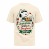 Snoopy Peanuts Krispy Kreme Coffee and Donuts Good Morning Vibes Vintage Cream 3D Graphic T-Shirt