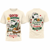 Snoopy Peanuts Krispy Kreme Coffee and Donuts Good Morning Vibes Vintage Cream 3D Graphic T-Shirt