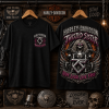 Harley-Davidson x Twisted Sister Ride Loud Live Free Skull Biker Graphic T-Shirt
