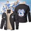Cardiff City FC Personalized Custom Name Bluebirds Warm Winter Sherpa Fleece Jacket