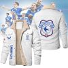Cardiff City FC Personalized Custom Name Bluebirds Warm Winter Sherpa Fleece Jacket