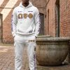 Omega Psi Phi Fraternity Est 1911 Custom Name Textured White Hoodie and Cargo Pants Set