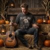 Pearl Jam Even Flow Halloween Skeleton Vintage Washed Double Sided Graphic T-Shirt