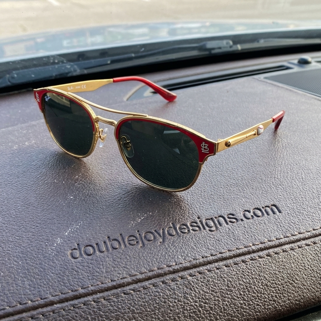 St. Louis Cardinals Ray-Ban MLB Limited Edition Luxury 3D Gold Frame Unisex Sunglasses St. Louis Cardinals Ray-Ban MLB Limited Edition Luxury 3D Gold Frame Unisex Sunglasses