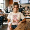 Sanrio My Melody Donut Club Dunkin Coffee Lover Kawaii Cute Cream Graphic T-Shirt