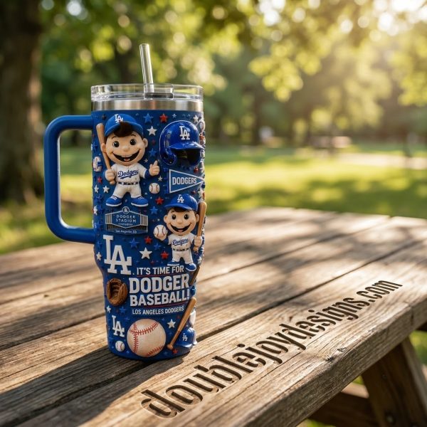 Los Angeles Dodgers 3D Embossed Cartoon Mascot 40oz Insulated Travel Tumbler