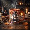 Cute Witch Tuxedo Cat Halloween Spooky Autumn 3D Effect Ceramic Coffee Mug