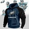 Philadelphia Eagles NFL Heavyweight Colorblock Sherpa Fleece Pullover Heavy Hoodie