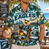 Philadelphia Eagles NFL Mascot Fly Eagles Fly Tropical Beach Summer Game Day Hawaiian Shirt