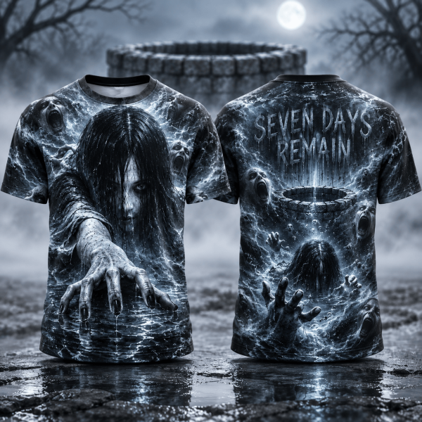 Samara Morgan Seven Days Remain Creepy Well Gothic Horror 3D All Over Print T-Shirt