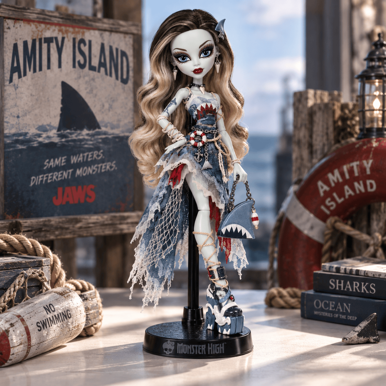 Monster High x JAWS Amity Siren Premium Limited Edition Skullector Collector Doll Monster High x JAWS Amity Siren Premium Limited Edition Skullector Collector Doll
