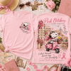 Snoopy Pink October Breast Cancer Awareness Vespa Scooter Rome Pink Ribbon Graphic T-Shirt