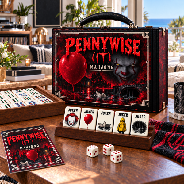 Pennywise IT Horror Movie Premium Collector Edition Luxury Game Night Mahjong Set