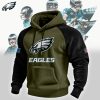 Philadelphia Eagles NFL Heavyweight Colorblock Sherpa Fleece Pullover Heavy Hoodie
