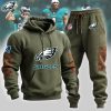Philadelphia Eagles NFL Midnight Green Men's Pullover 2-Piece Hoodie and Sweatpants Set