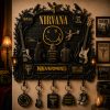 Nirvana Nevermind Grunge Rock Band 3D Sculpted Vintage Decorative Wall Key Holder