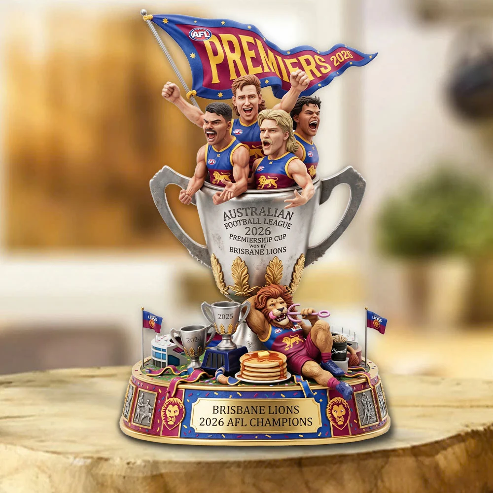 Brisbane Lions 2026 AFL Premiers Premiership Cup Victory Commemorative Custom Shape Acrylic Plaque Brisbane Lions 2026 AFL Premiers Premiership Cup Victory Commemorative Custom Shape Acrylic Plaque