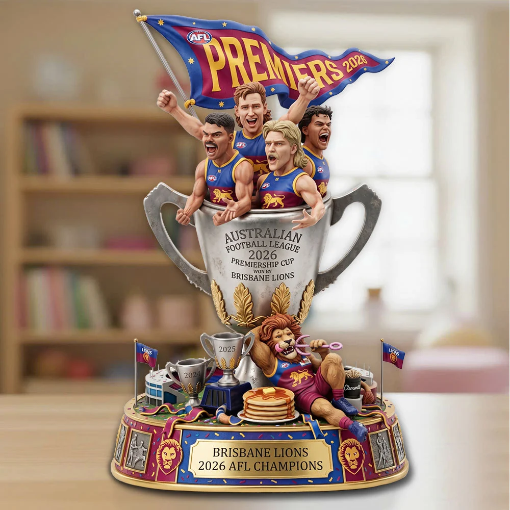 Brisbane Lions 2026 AFL Premiers Premiership Cup Victory Commemorative Custom Shape Acrylic Plaque Brisbane Lions 2026 AFL Premiers Premiership Cup Victory Commemorative Custom Shape Acrylic Plaque