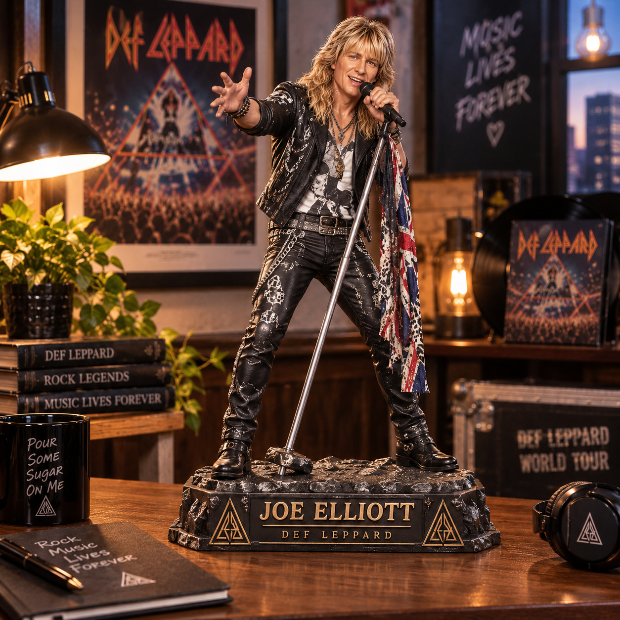 Def Leppard Joe Elliott Rock Legend Commemorative Music Memorabilia Collectible Statue Figure Def Leppard Joe Elliott Rock Legend Commemorative Music Memorabilia Collectible Statue Figure