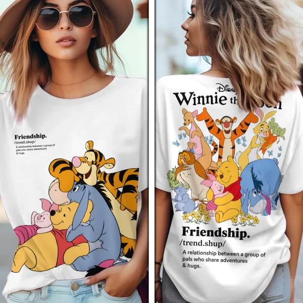 Disney Winnie the Pooh and Friends Friendship Definition Cute Graphic T-Shirt