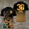 Tomb Raider 30th Anniversary Lara Croft Commemorative Graphic 3D All Over Print T-Shirt