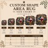 Cozy Christmas Snowy Cottage Starlit Winter Village Festive Custom Shaped Area Rug