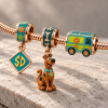 Scooby-Doo Mystery Machine Rose Gold Cartoon Jewelry Gift Charm Bracelet Set