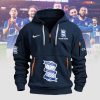 Birmingham City FC Personalized Custom Name Royal Blue Quarter-Zip Heavy Hoodie