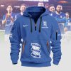Birmingham City FC Personalized Custom Name Royal Blue Quarter-Zip Heavy Hoodie
