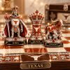 Texas Longhorns NCAA UT Austin Luxury Collector's Edition Premium Wooden Chess Set