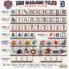 Detroit Tigers MLB Baseball Premium Custom 160-Tile American Mahjong Set
