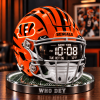Cincinnati Bengals NFL Who Dey LED Desk Football Helmet Digital Clock
